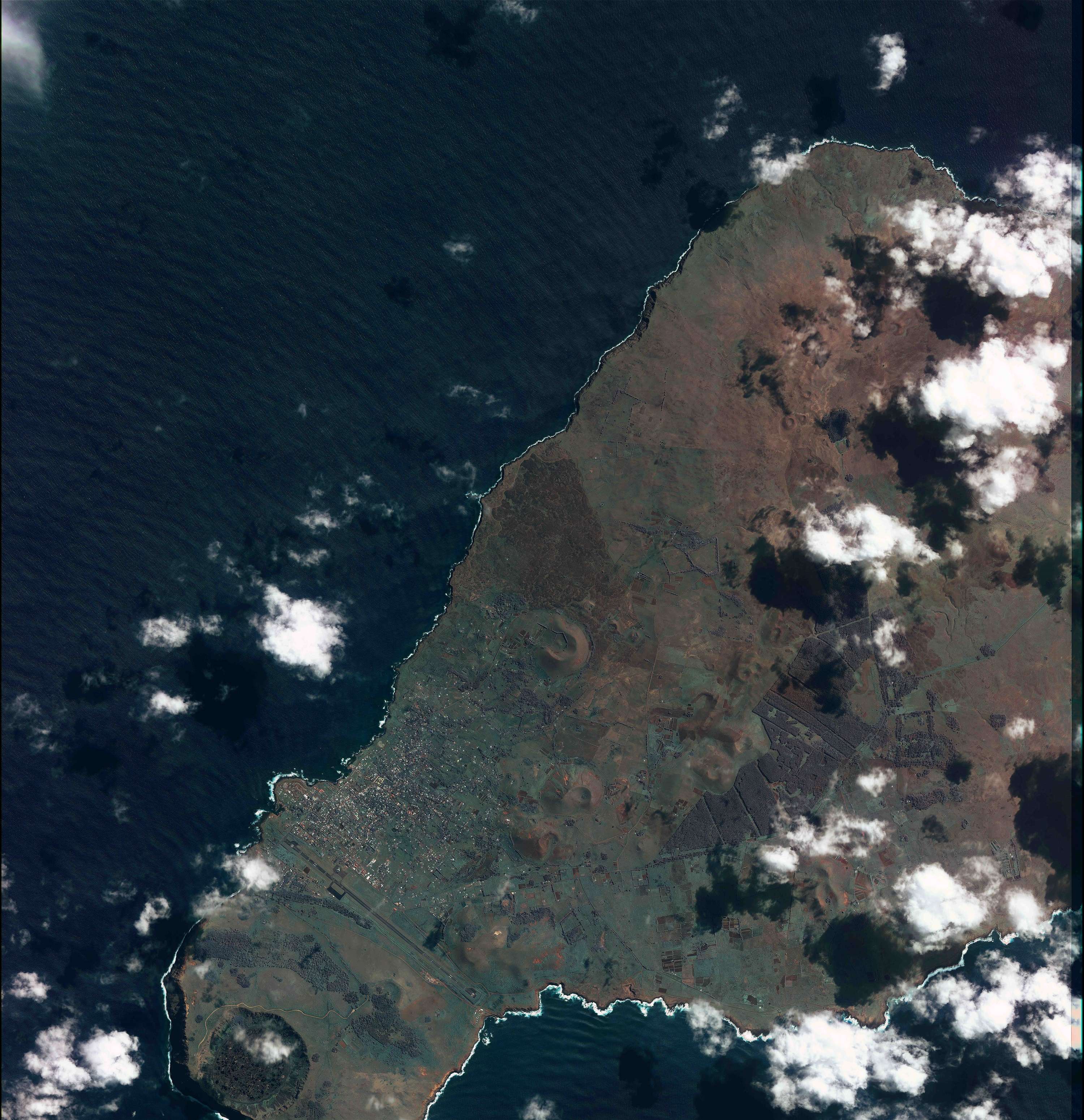 아리랑 2호가 촬영한 칠레 이스타 섬 이미지