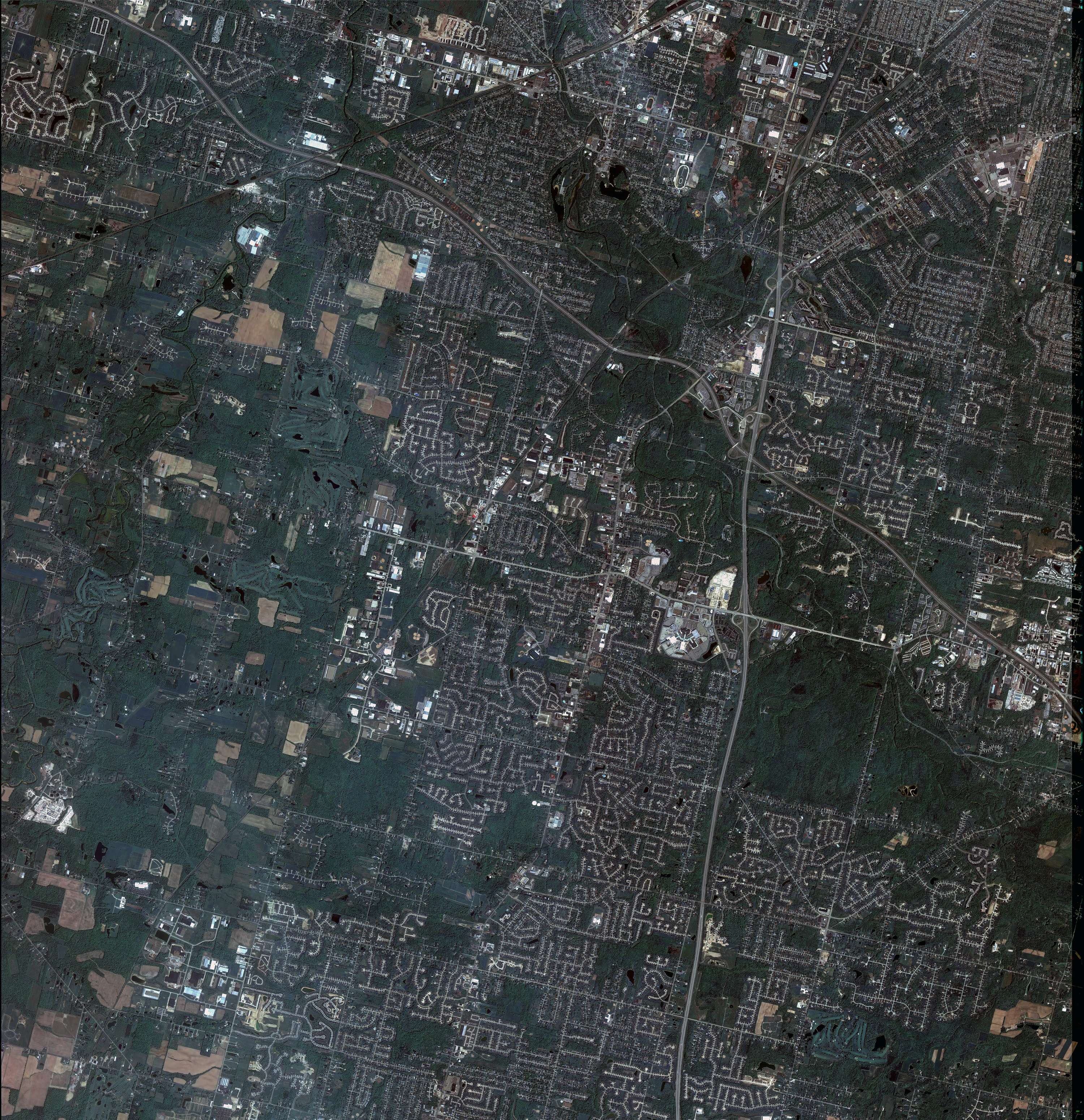 아리랑 2호가 촬영한 미국 스트롱스빌레 이미지