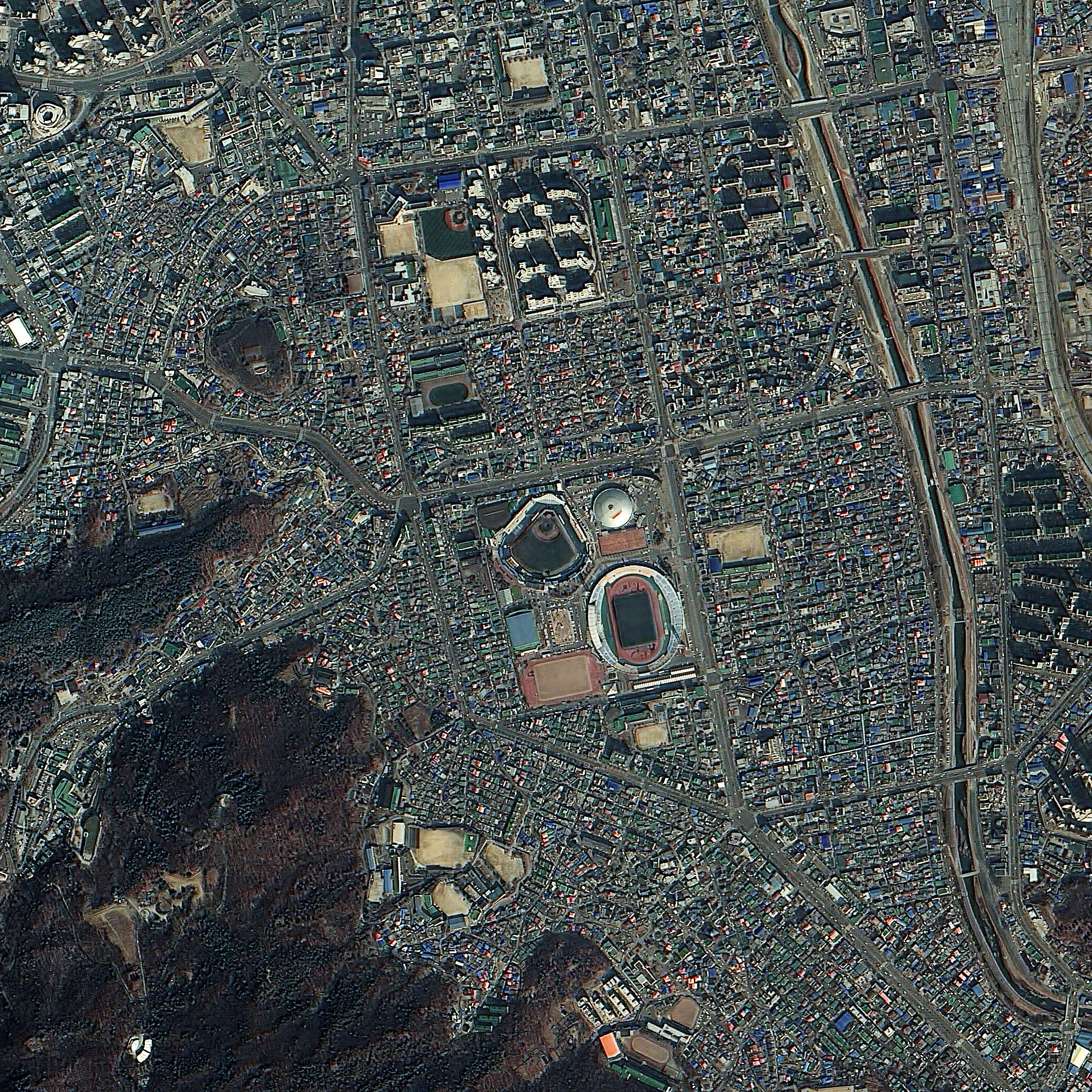 아리랑 2호가 촬영한 대한민국 대전 한밭종합운동장 이미지