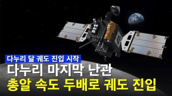궤도 진입 시작 총알 보다 빠른 다누리를 감속시켜 달 궤도에 투입시켜라 [이미지]