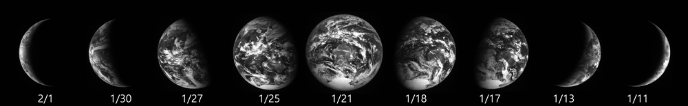 230106~0204,-다누리가-약-1달간-달-임무궤도상에서-지구를-촬영해-얻은-지구-위상변화-사진
